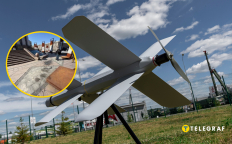 Российский беспилотник, обломки БПЛА на Майдане