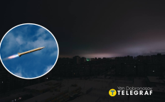 Небо в Киеве после атаки 12 февраля