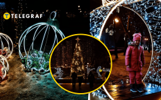 Празднично украшенные улицы Харькова