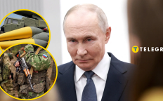 Владимир Путин, российский солдат и ракета "Орешник"