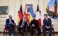 Фридрих Мерц, Кир Стармер, Владимир Зеленский, Эммануэль Макрон