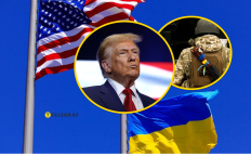 Дональд Трамп и боец ВСУ