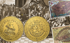 Донативна золота монета 100 дукатів 1629 року. Вага монети – 349 грамів, діаметр – 74 мм