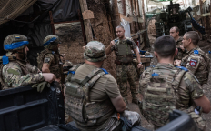 Украинские военные на службе