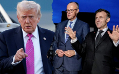 Дональд Трамп, Фридрих Мерц и Эммануэль Макрон