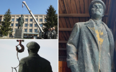 Бронзовый Ленин ждал своей участи в ангаре. Сейчас, возможно, наступил его "звездный час"