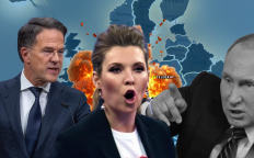 Марк Рютте, Ольга Скабеева и Владимир Путин