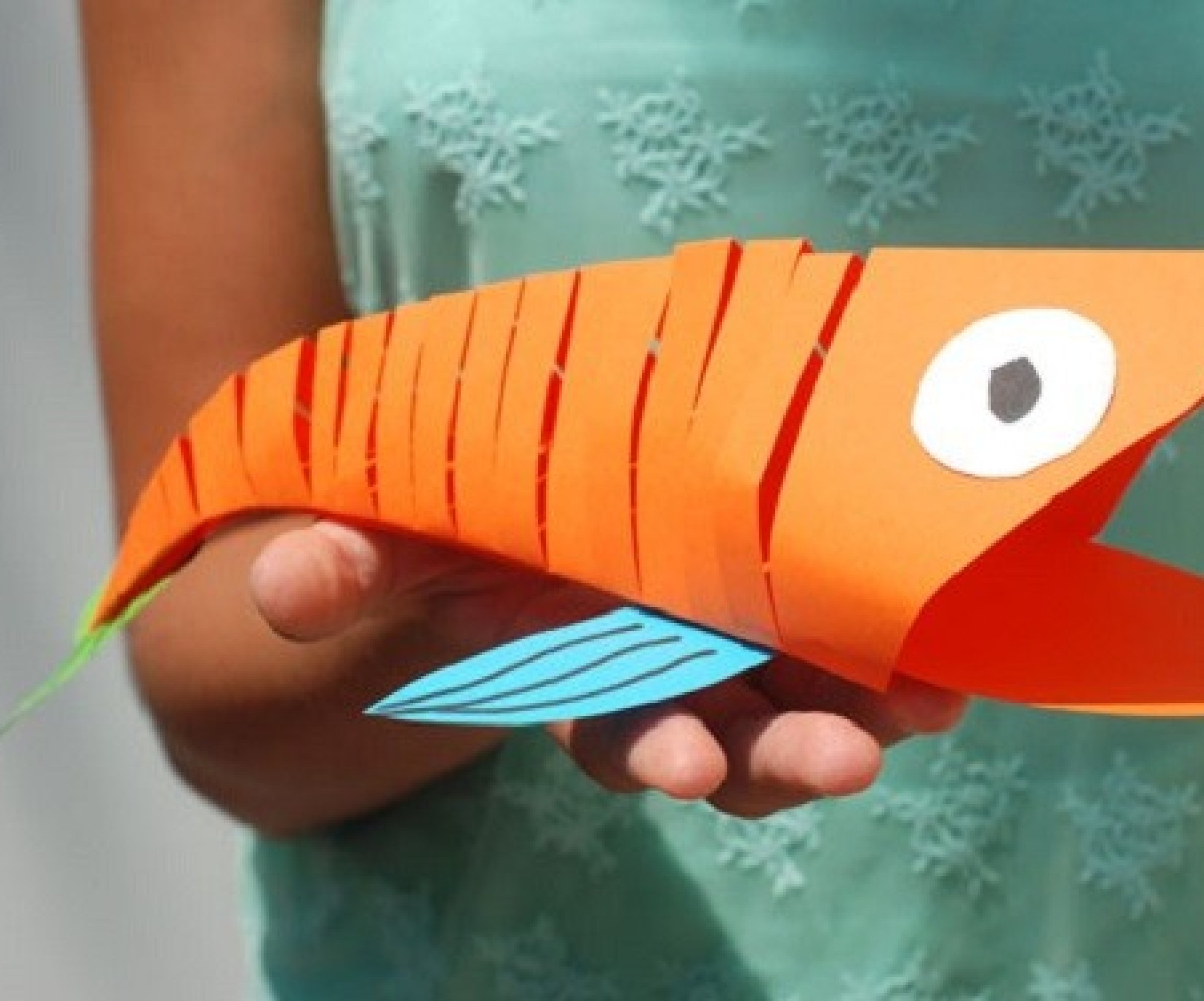 Объемная «Рыбка» из бумаги для начинающих