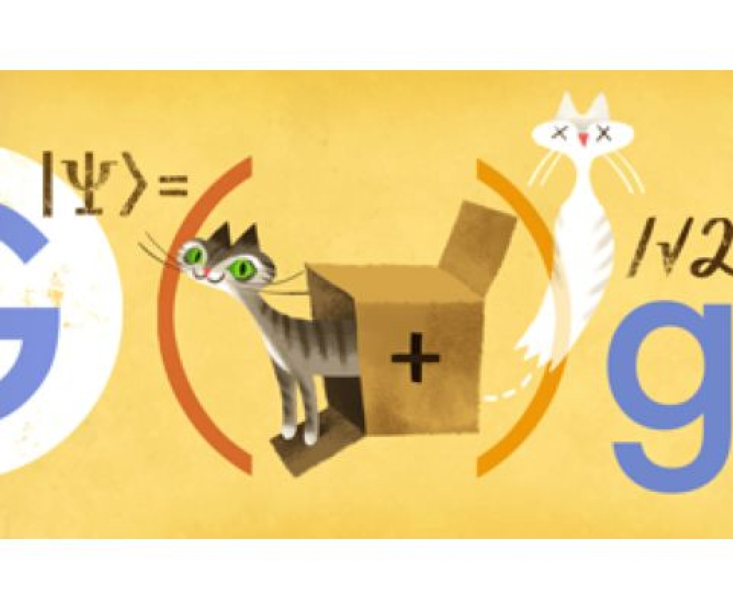 Новый doodle от Google: кот Эрвина Шредингера - Телеграф