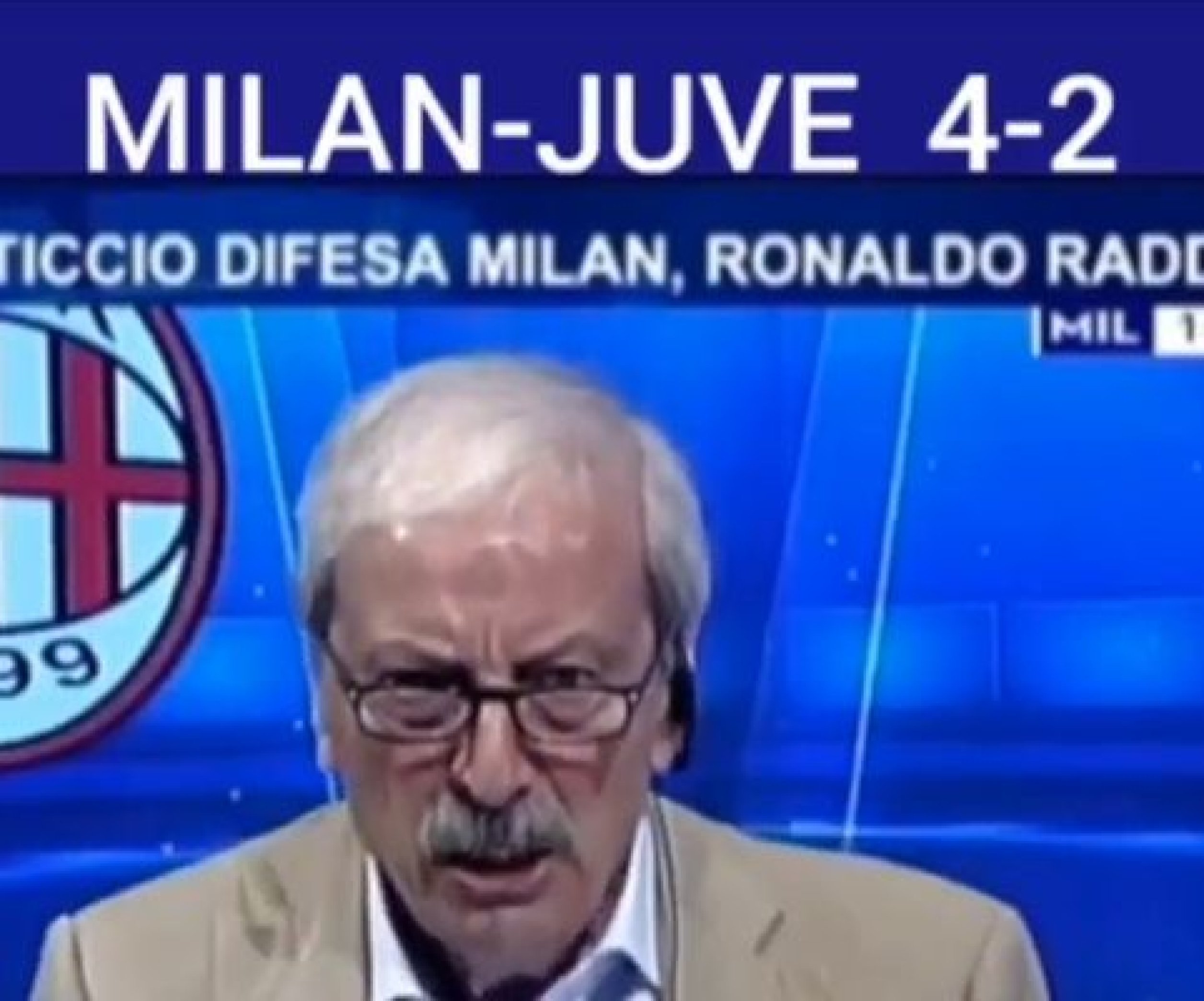 Матч Милан - Ювентус довел до слез 77-летнего комментатора (Видео) -  Телеграф
