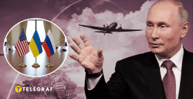 Флаги США, Украины, России и лидер Кремля