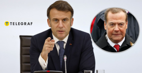 Еммануель Макрон та Дмитро Медведєв