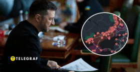 Владимир Зеленский и карта оккупированных территорий