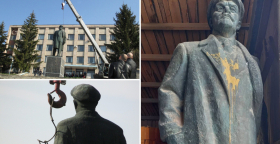Бронзовый Ленин ждал своей участи в ангаре. Сейчас, возможно, наступил его "звездный час"