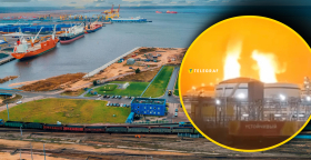 Пожар в порту