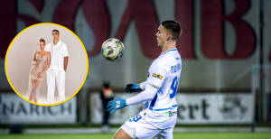 Матвій Пономаренко зі своєю нареченою