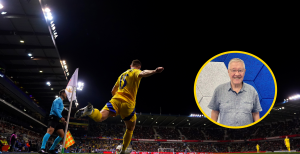 Футболіст збірної України Віктор Циганков та Геннадій Орлов