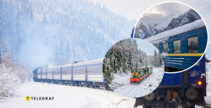 Поезда "Укрзализныци" зимой