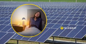 Солнечная батарея, женщина, свет