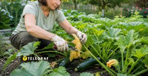 Обрізання листя кабачків
