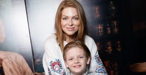 Яна Глущенко с сыном Тамерланом
