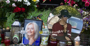 Фото Ірини Фаріон на місці вбивства та її ймовірний вбивця