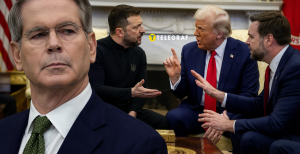 Скотт Бессент, Владимир Зеленский, Дональд Трамп и Джей Ди Вэнс