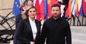 Олена та Володимир Зеленські під час спільного візиту
