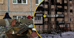 Постраждалий будинок у Харкові