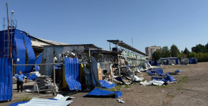 Последствия ракетной атаки в Прилуках