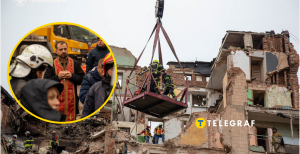 Разрушенный ракетой РФ дом в Тернополе