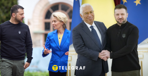 Владимир Зеленский, Урсула фон дер Ляен и Антониу Кошта