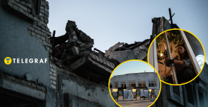 Наслідки авіаудару по обласному центру