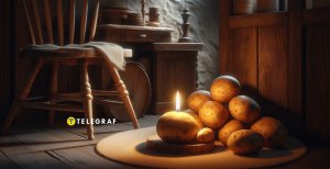 Свеча из картофеля