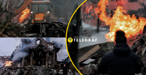 Пожар после атаки в Софиевской Борщаговке