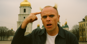 Таким увидел ИИ шоумена группы Кита Флинта на Софийской площади