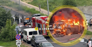 Взорвался автомобиль BMW X3