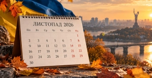 У листопаді 2026 року за п’ятиденного робочого тижня буде 21 робочий день і 9 вихідних