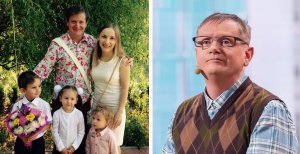 Євген Сморигін з дружиною та дітьми