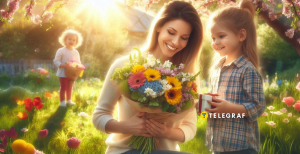 Маму вітають діти