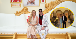 Тайсон Фьюри с женой Пэрис и дочерью Венесуэлой