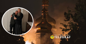Василий Ломаченко и горящий Успенский собор