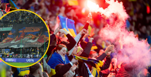 Українські вболівальники на матчі проти Ісландії