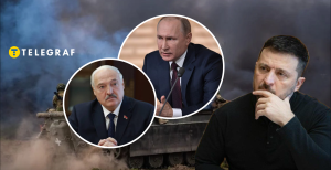 Самопровозглашенный президент Беларуси, Путин и Зеленский