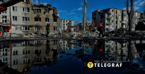 Разрушенный дом в Харькове