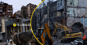 Зруйнований будинок у Харкові