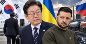 Президент Південної Кореї Лі Чже Мьон і президент України Володимир Зеленський