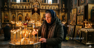 Жінка поминає близьку людину