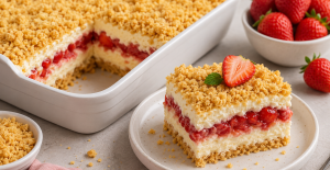 Вкусно как пломбир и торт одновременно: этот клубничный десерт без выпечки станет хитом лета (видео)