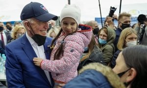 Джо Байден на встрече с украинскими беженцами